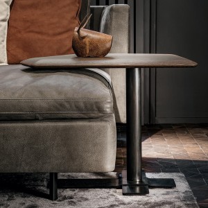 modern walnut solid wood coffee table lift multifunction  height adjustable sofa side table