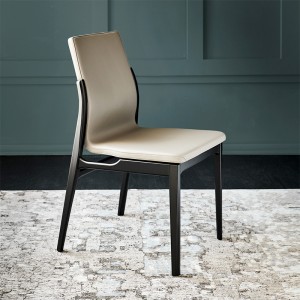 home furniture dining room chairs set 6 chairs wooden leather luxury modern dining chair