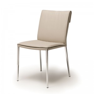 italian white metal leather scandinavian  dining chair set of 6 for dining room