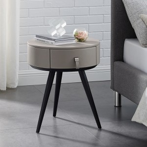 Nordic Design Modern Solid Wood Luxury Bedside Table Nightstand Side Table with 2 Drawer