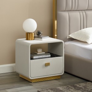 french nightstand hotel night stand luxury modern style bedside table leather