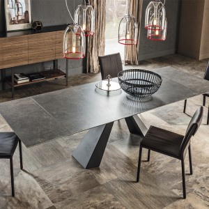 italian minimalist sintered stone dining room table rectangular dining table set 6 seater