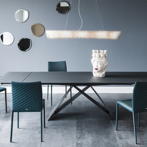 italian modern designs 8 persons ceramic sintered stone rectangular dining table set 6 seater