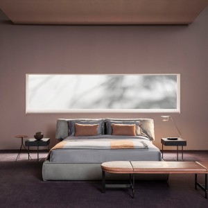 luxury Queen Bed King Size double bed modern leather bed room furniture